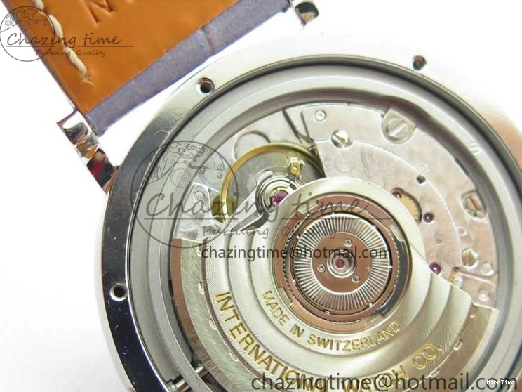 MIROTIME 0510 Attractive Portofino 37mm SS V7F 1:1 Best Edition Gray Dial Diamonds Bezel on Gray Leather Strap A 7091